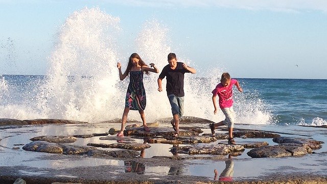 Familie am Meer